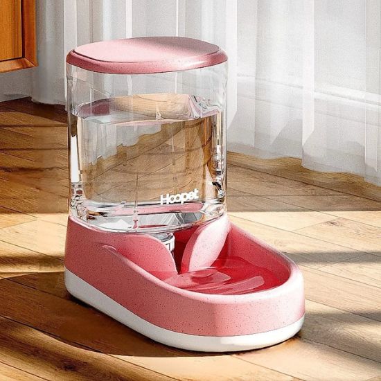 Distributeur de Croquettes Chat 3.8L conteneur rose alimentation hydratation
