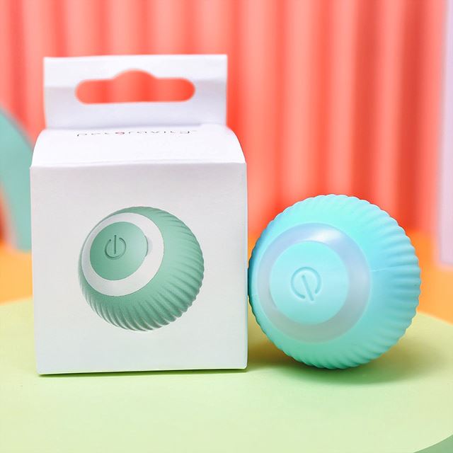 Jouet pour chat balle interactive bleu