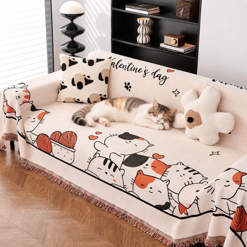 Comment calculer les dimensions pour une housse de canapé pour chat ?
