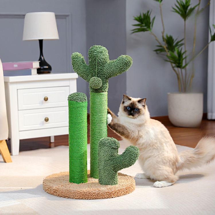 Arbre-a-chat-cactus-marron-griffoir-chat-poteau-sisal