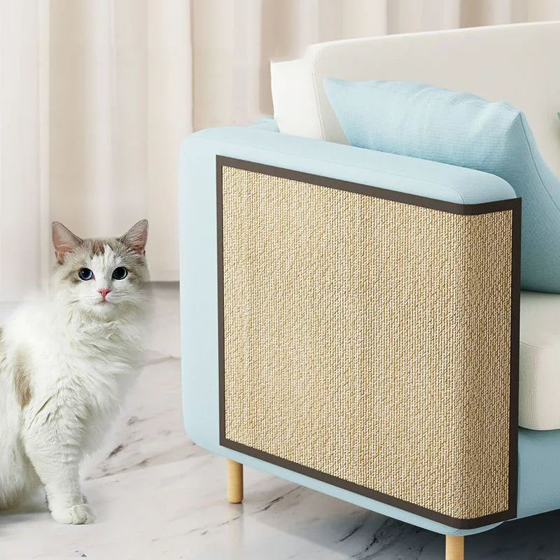 Griffoir à chat en bambou protege canape salon biodégradable durable