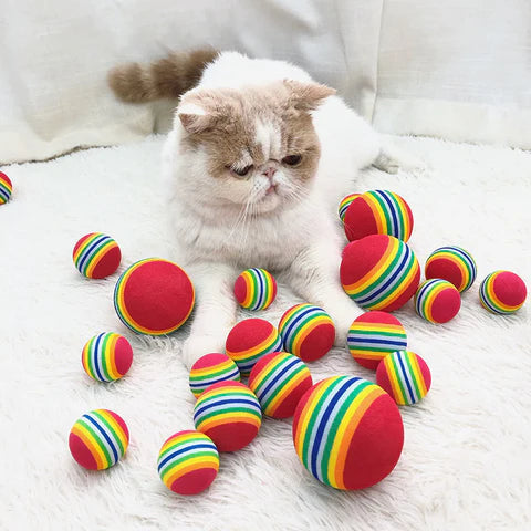 Jouet pour chat persan avec balles multicolores
