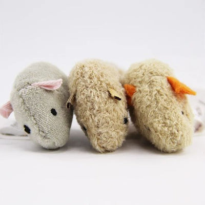 Jouet pour chat trois souris grises et beiges