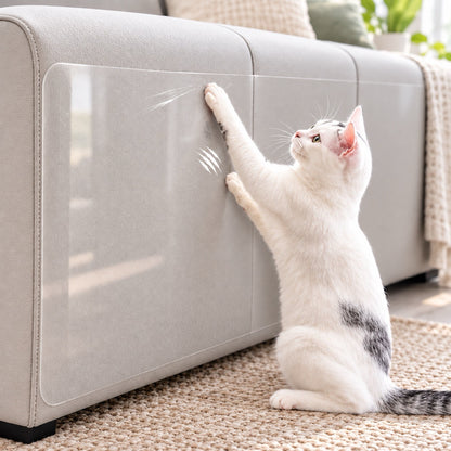 Protection canapé chat film transparent anti griffe PVC durable 