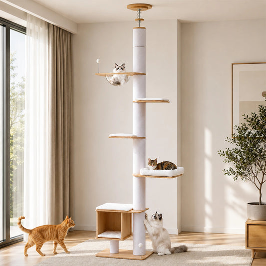 Arbre à chat plafond scandinave - Majestik