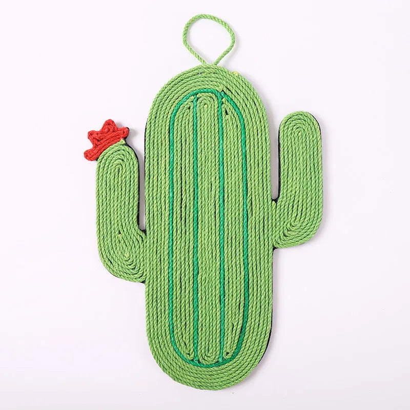 griffoir chat tapis sisal design mural cactus en corde 