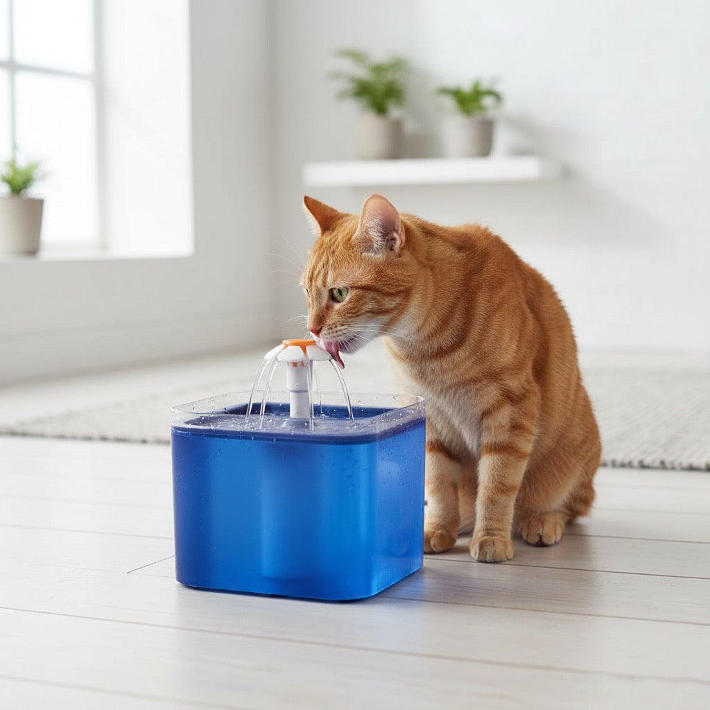 Fontaine a eau Chat - Design fleur - SilentFlow