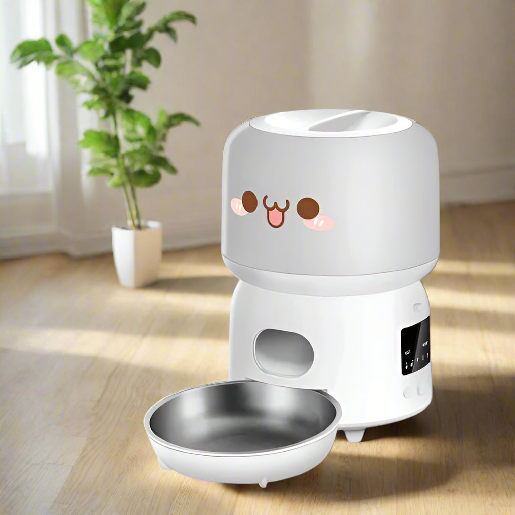 distributeur croquette chat 3l hermétique avec autocollant kawaii 