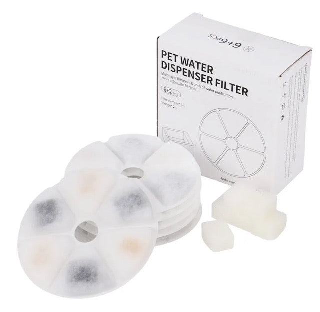 filtre charbon résine remplacement pour fontaine chat en inox design fleur