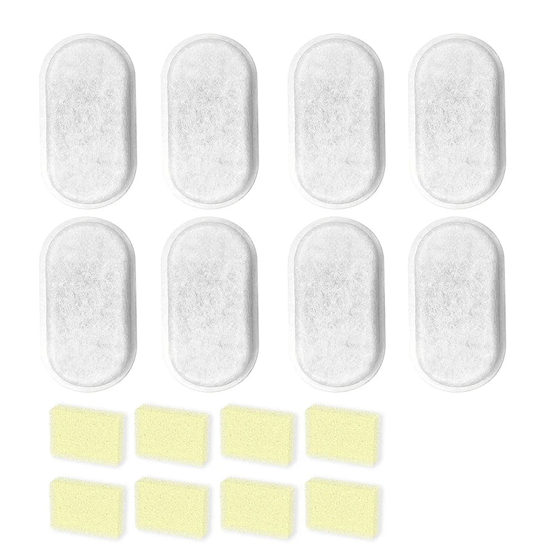 Filtre fontaine pour chat charbon naturel lot 8 pièces