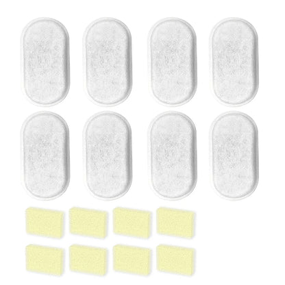 Filtre fontaine pour chat charbon naturel lot 8 pièces