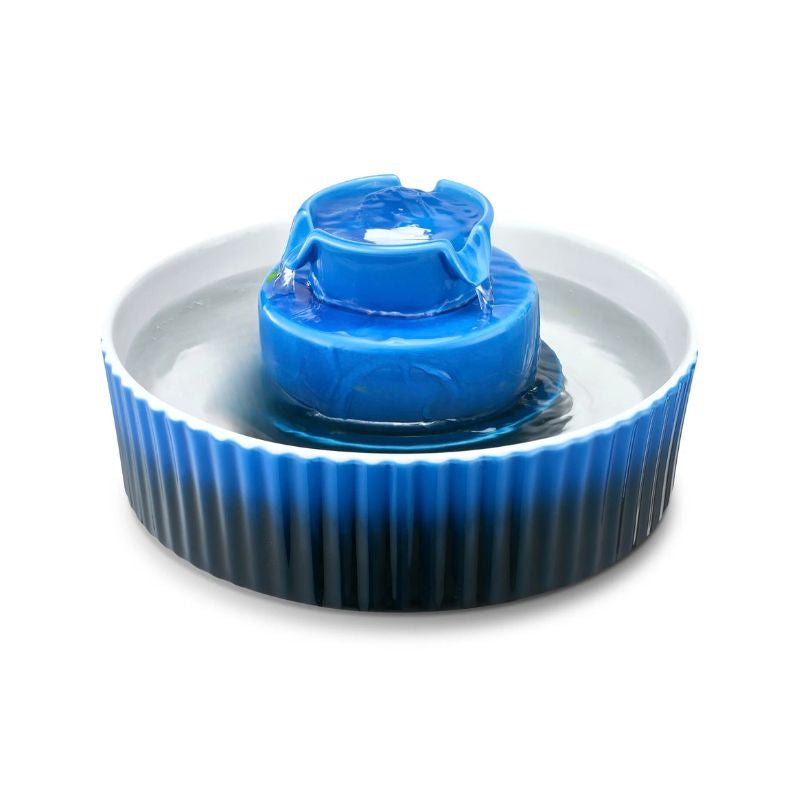fontaine a eau céramique chat couleur bleu marine corps 100% ceramique cuit a haute température parfait pour multi chats