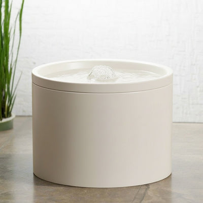 Fontaine  eau pour chat en céramique blanche avec écoulement doux et pur