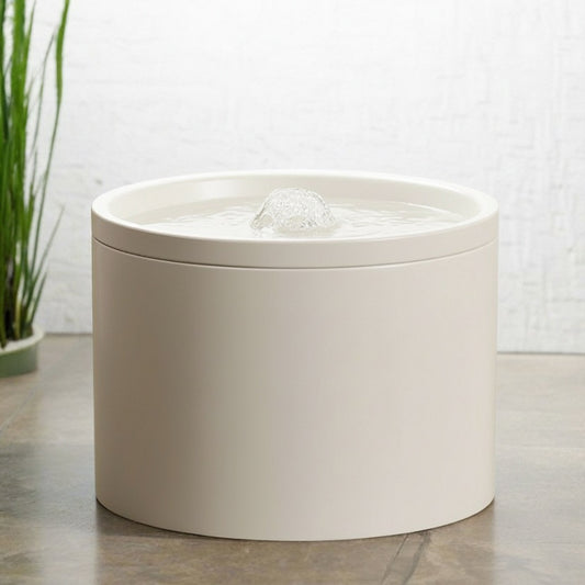 Fontaine  eau pour chat en céramique blanche avec écoulement doux et pur