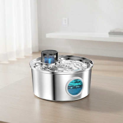 FONTAINE A EAU POUR CHAT - SANS FIL INOX - AquaPurr™