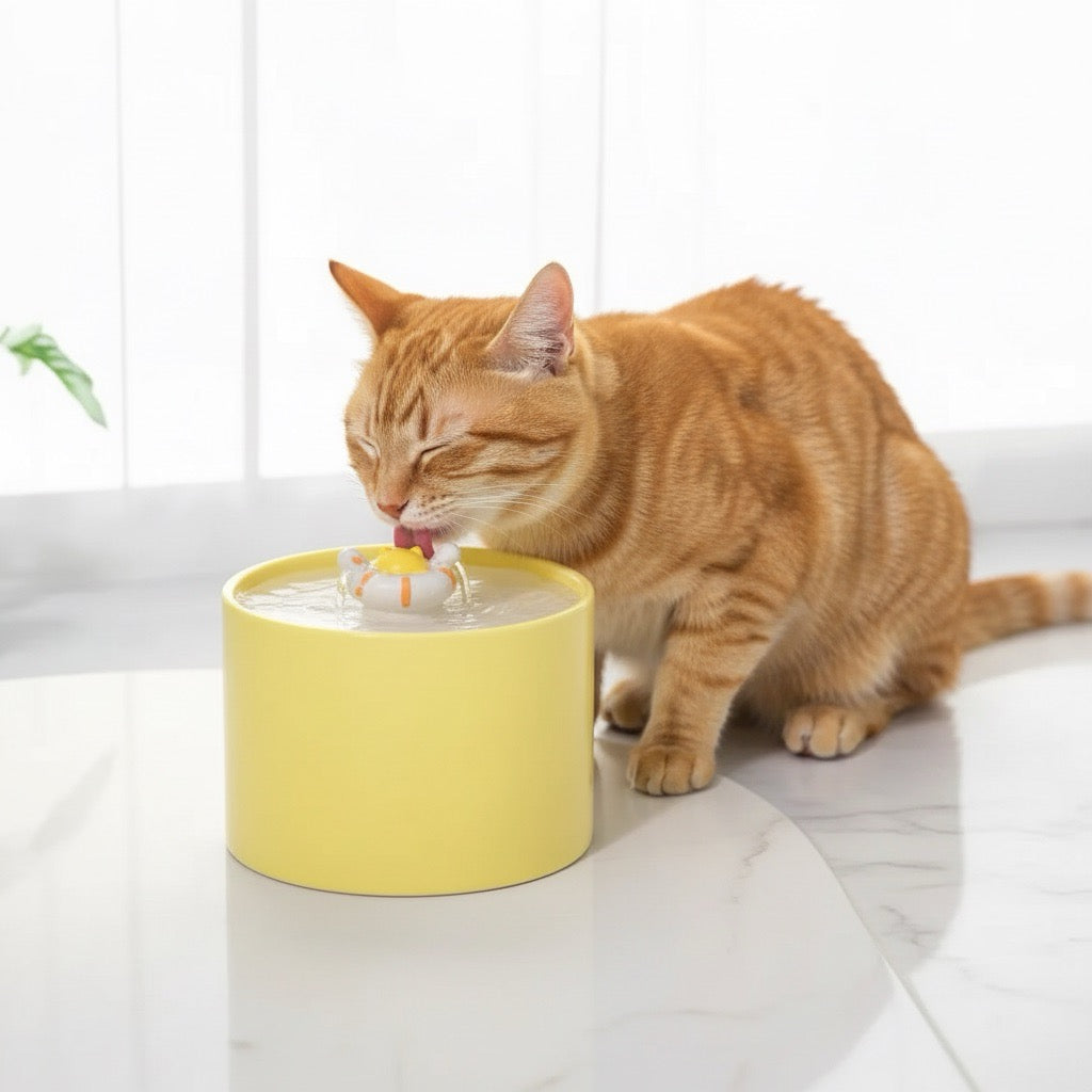 fontaine ceramique chat  design hydratation optimale avec filtration