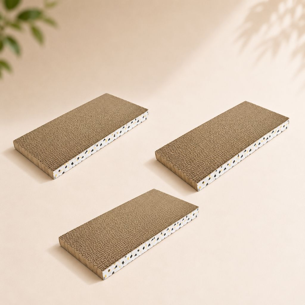 Griffoir chat carton grande surface pour étirer et faire ses griffes