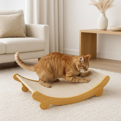 Griffoir pour Chat – Lit incurvé en sisal- Ecoscratch