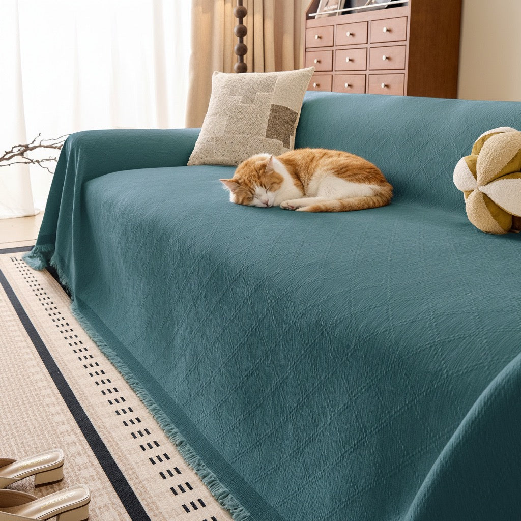 Housse de canapé chenille anti-griffe - Nid Félin