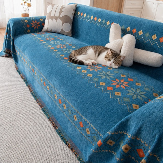 Jeté de canapé chat grande taille - BohèmeChat
