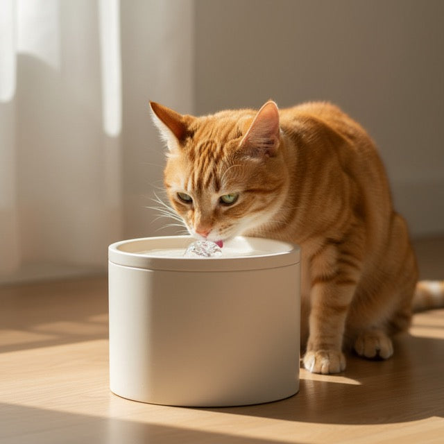 FONTAINE A EAU POUR CHAT CERAMIQUE - Ultra Silencieuse 1L - H2OPurr™