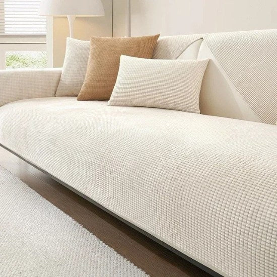 protection canapé chat anti griffe beige design antidérapant polaire imperméable