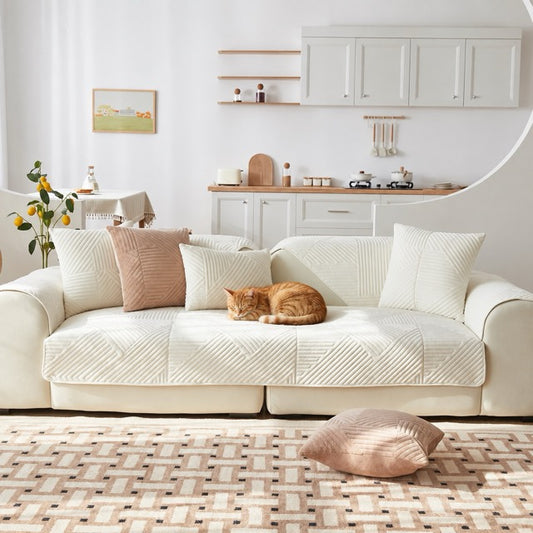 Protection canapé chat en velours cristal - Plaid Anti-griffe
