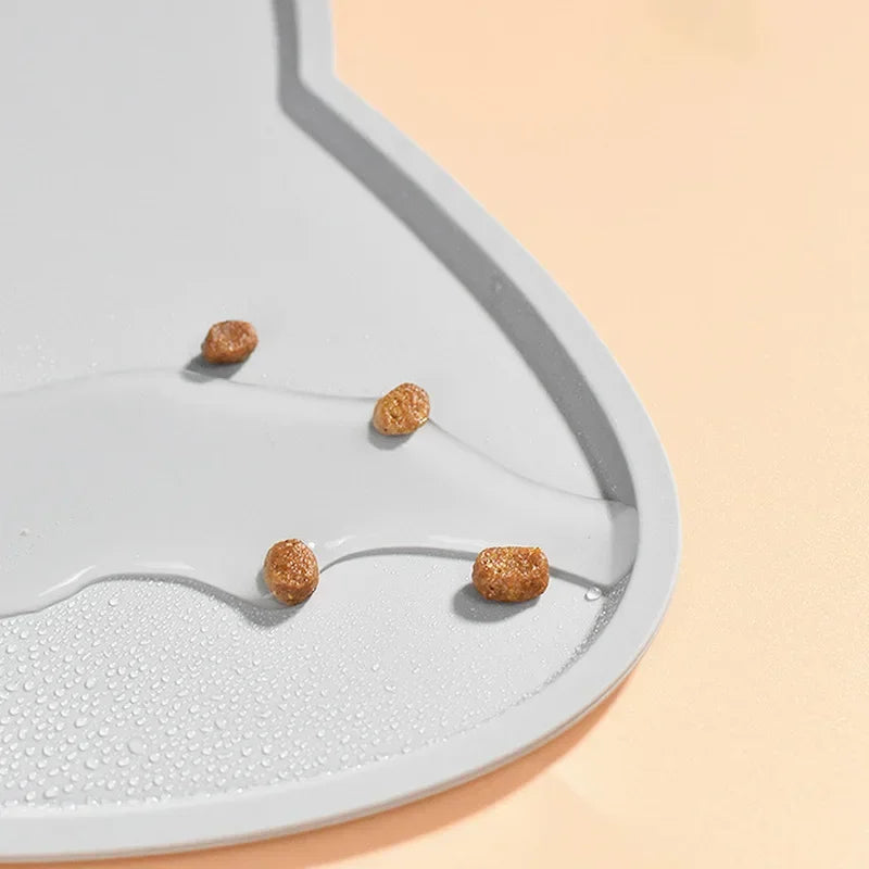 tapis gamelle chat antidérapant imperméable anti-saleté pour croquettes et fontaine a eau chat