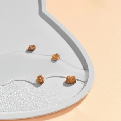 tapis gamelle chat antidérapant imperméable anti-saleté pour croquettes et fontaine a eau chat