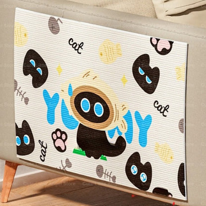 tapis griffoir mural pour chat avec motif chat protection canapé chat 