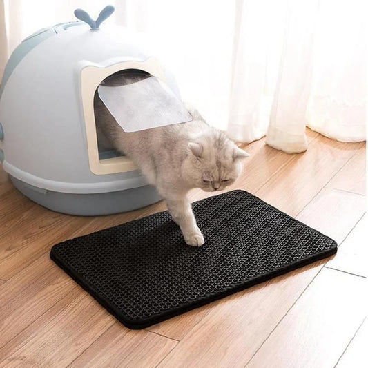 tapis litière chat double couche imperméable